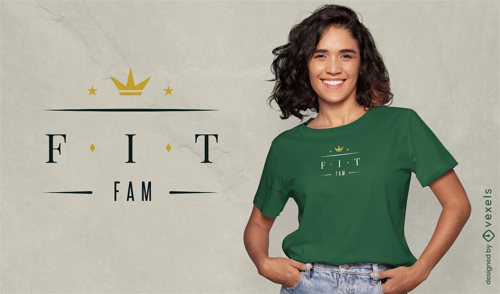 Fit fam sport quote t-shirt design