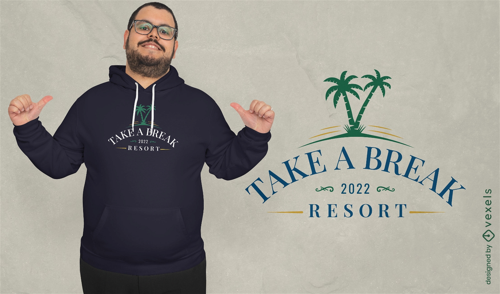 Resort-Entspannungszitat-T-Shirt-Design
