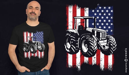 Grunge-USA-Traktor-T-Shirt-Design