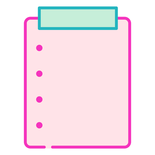 Cartolina rosa para fazer anotações Desenho PNG