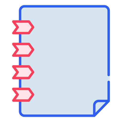 Blatt mit roten Markierungen PNG-Design