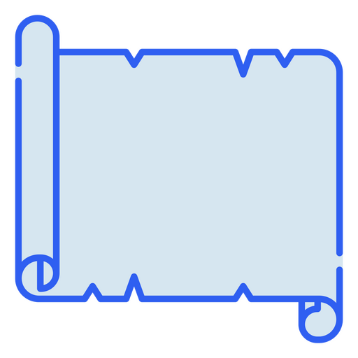 Blue parchment-shaped sheet    PNG Design