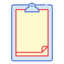 Yellow Sheets On A Blue Clipboard PNG & SVG Design For T-Shirts