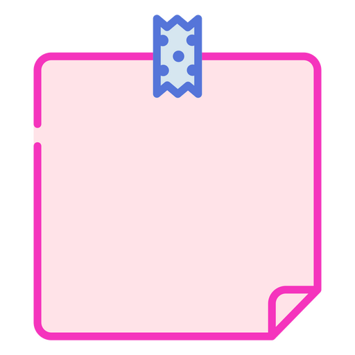 Pink sheet with a ribbon on top    PNG Design
