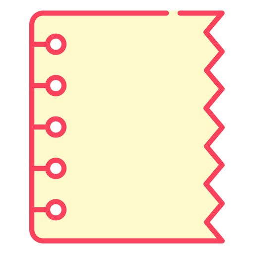 Gelbes Blatt mit Zickzackkanten PNG-Design
