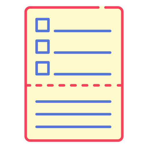 Yellow sheet to fill out forms    PNG Design