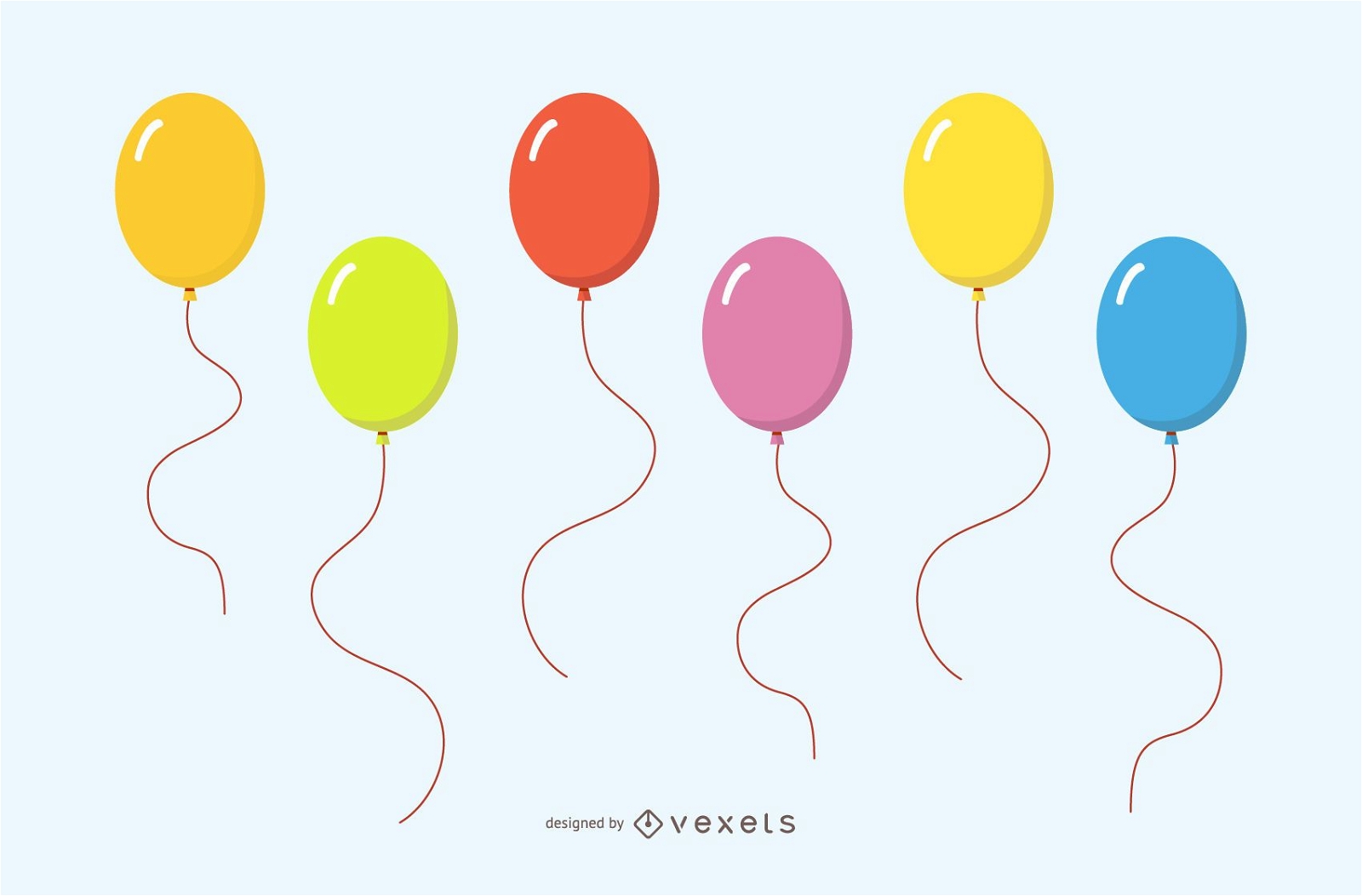 Vetores de balão de aniversário