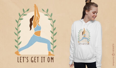 Yoga woman om t-shirt design