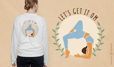 Yoga-Meditations-Frauen-T-Shirt-Design