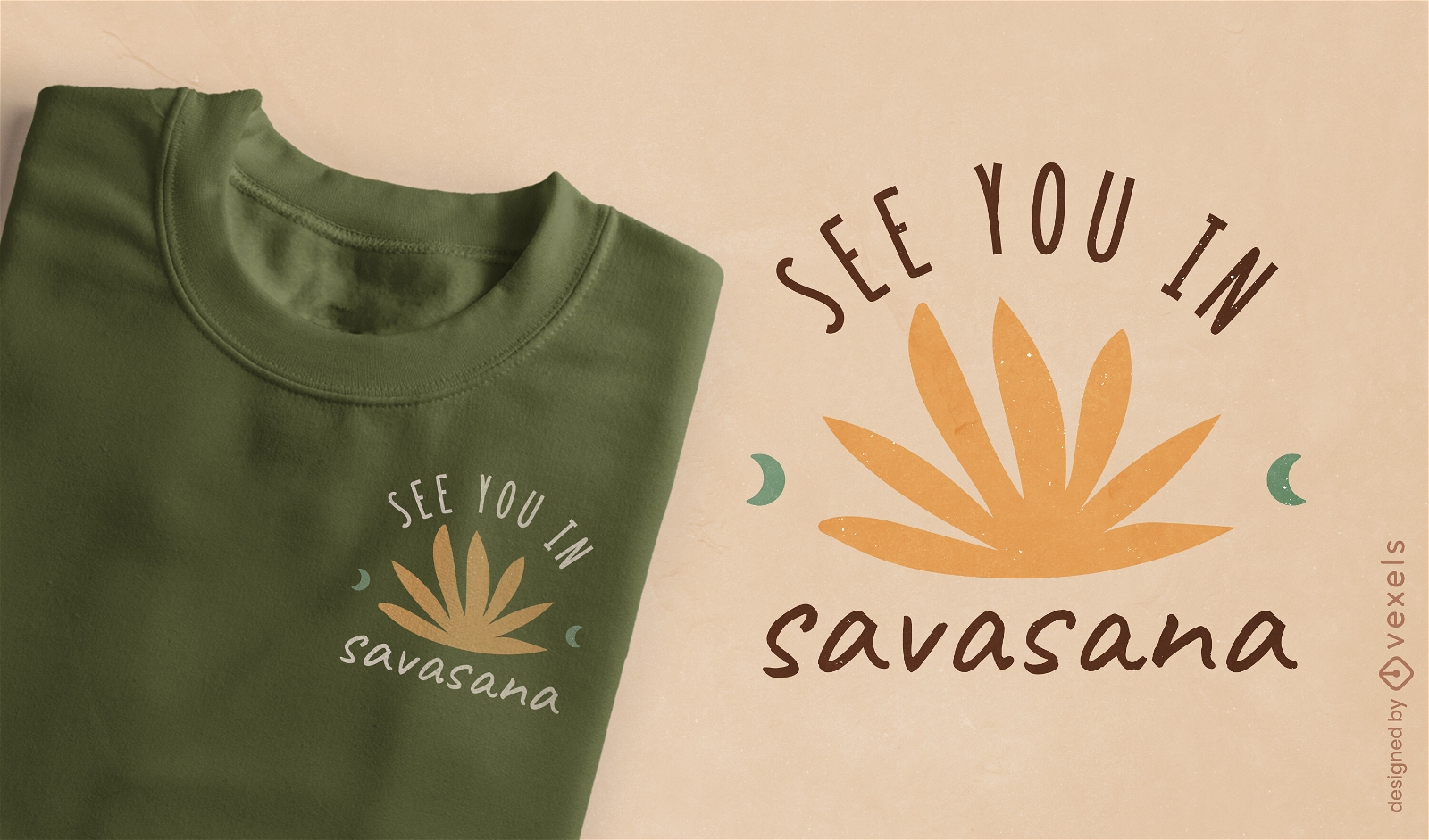 Dise?o de camiseta de cita de yoga Savasana