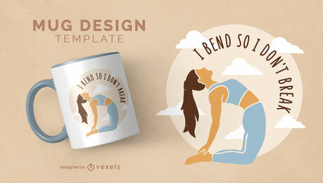 Yoga-Meditationsfrauen-Becherschablone