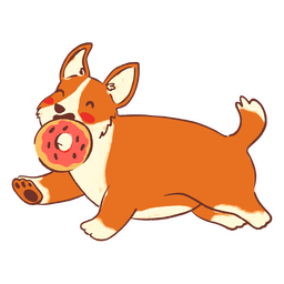 Cute Corgi Donut Dog PNG & SVG Design For T-Shirts