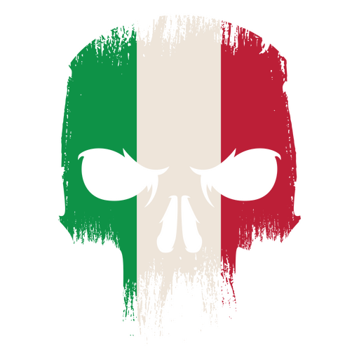 Grunge-Italien-Schädel PNG-Design