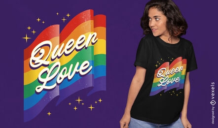 Queer love pride flag t-shirt design