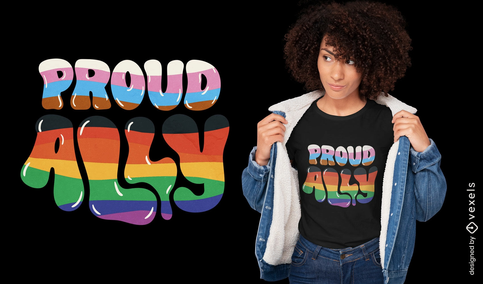 Pride ally quote t-shirt design