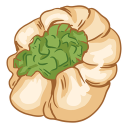Vegan-friendly bao bun PNG Design