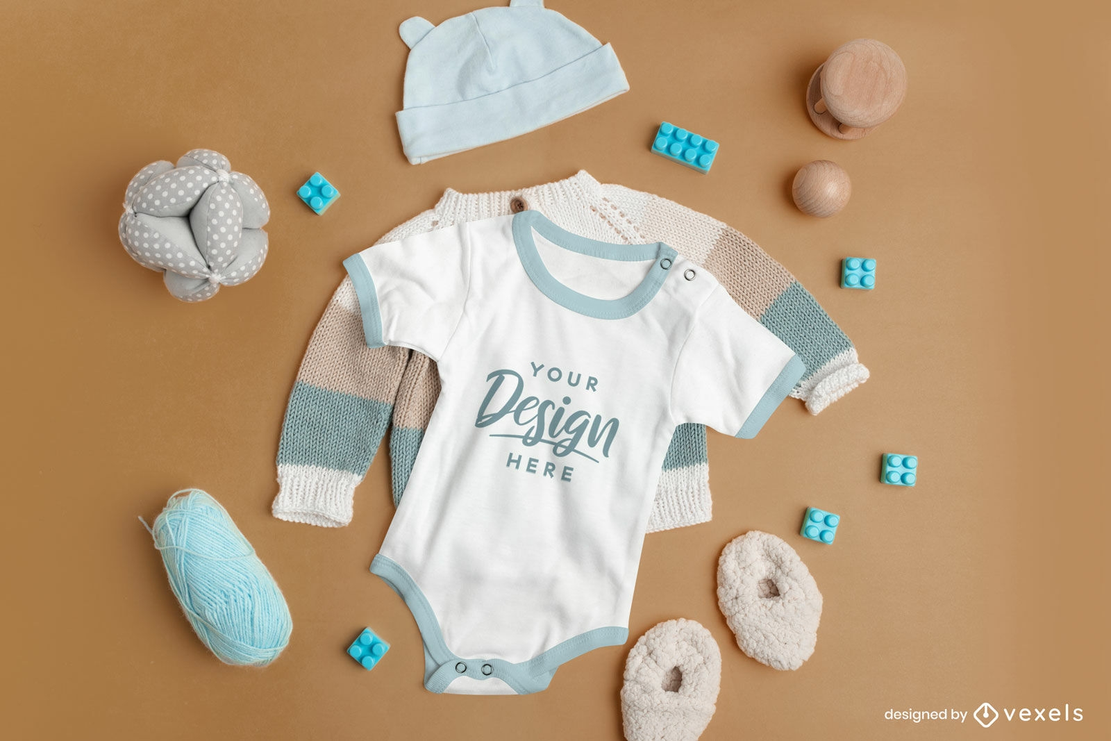 Baby Strampler mit M?tze und Pantoffeln T-Shirt-Design