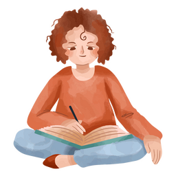 Escritura mujer acuarela personas Diseño PNG