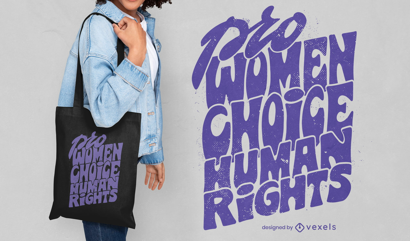 Diseño de bolso de mano feminista Pro Women