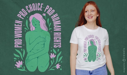 Diseño de camiseta feminista Pro Choice.