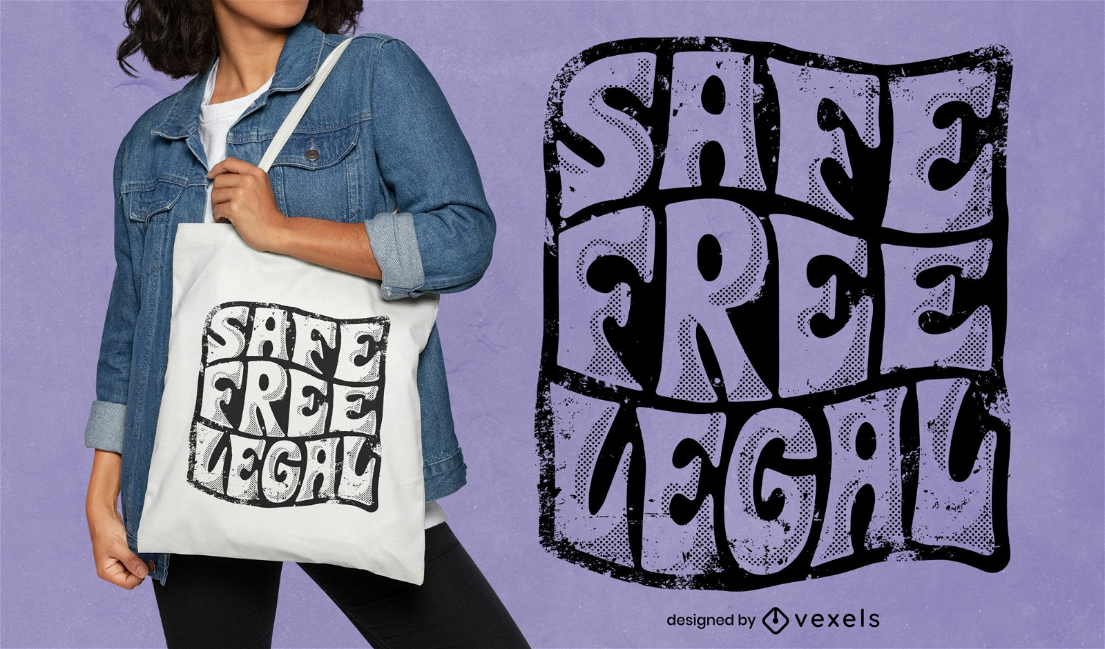 Diseño de bolso de mano feminista legal gratuito seguro