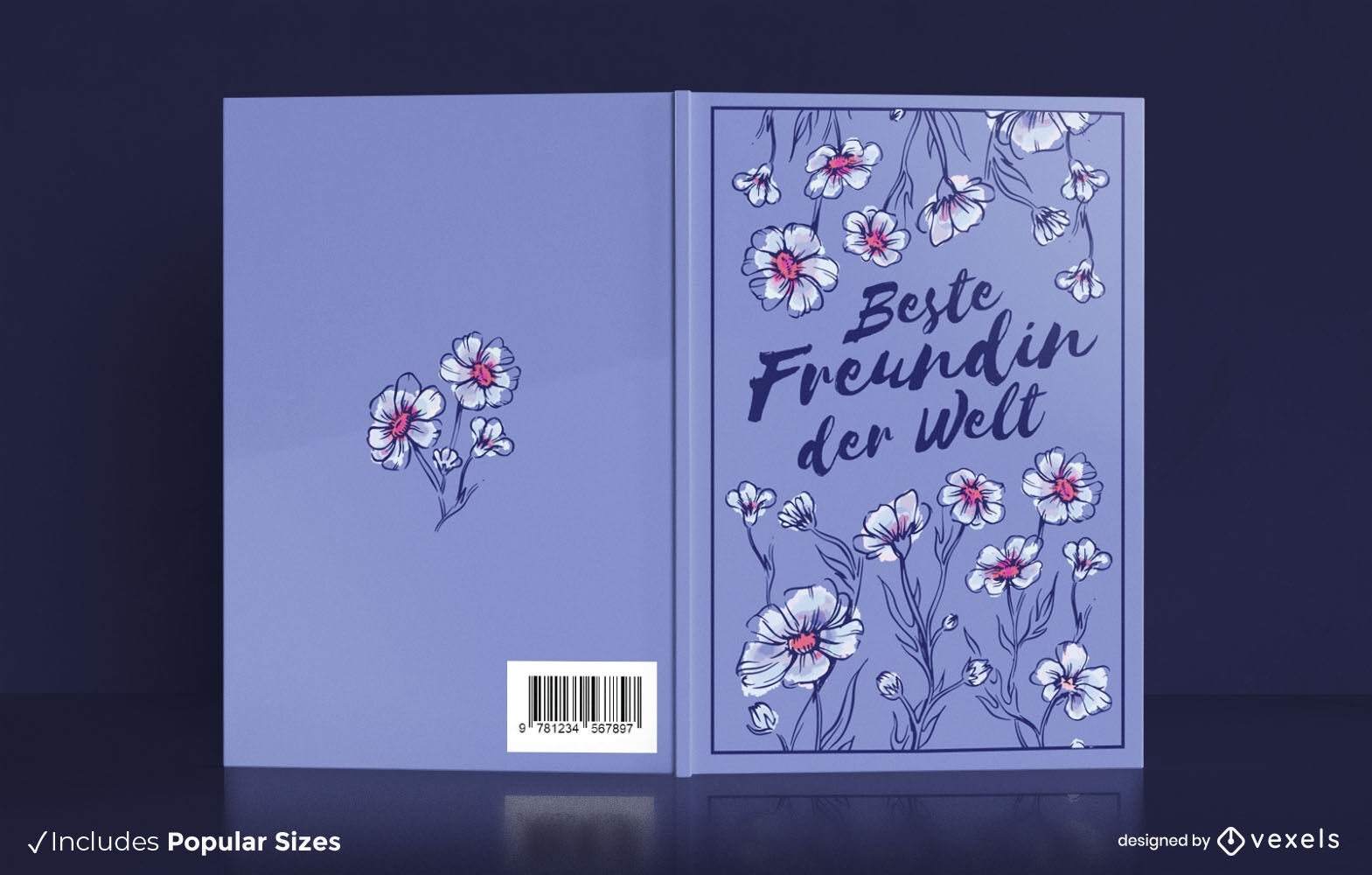 Blumengarten niedliches Buchcover-Design