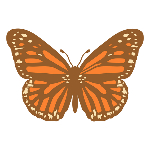 Erdfarbener Schmetterling PNG-Design