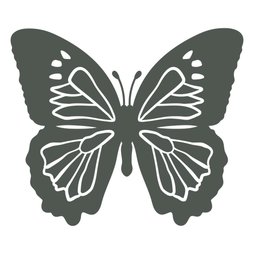 Imagem escura de uma borboleta Desenho PNG
