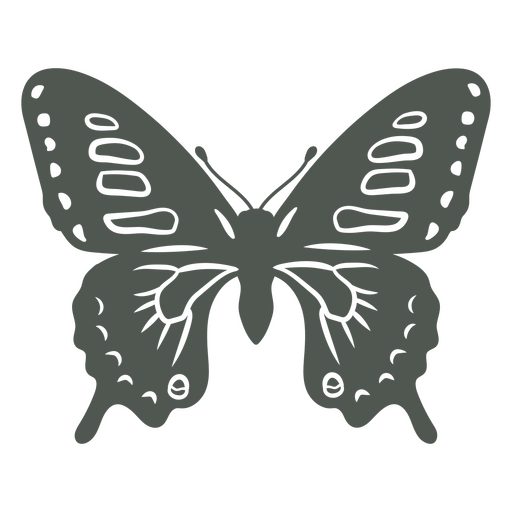 El contorno de una mariposa visible en las sombras Diseño PNG