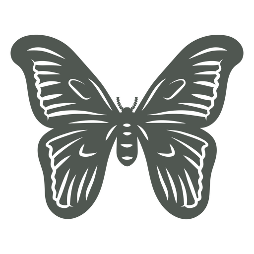 The silhouette of a butterfly seen in the shadows PNG Design