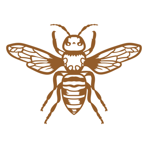 Diseño de trazo de abeja Diseño PNG