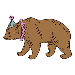 Circus bear character PNG Design