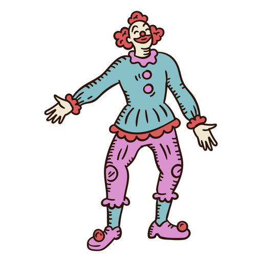 Circus clown character PNG Design