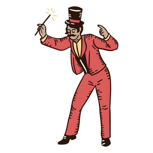 Circus magician character PNG Design