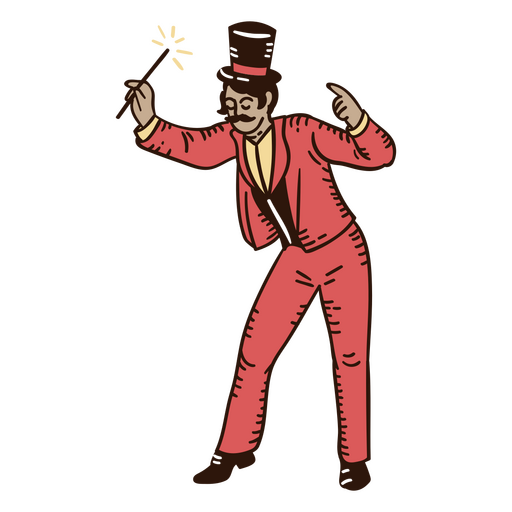 Personagem de mágico de circo Desenho PNG