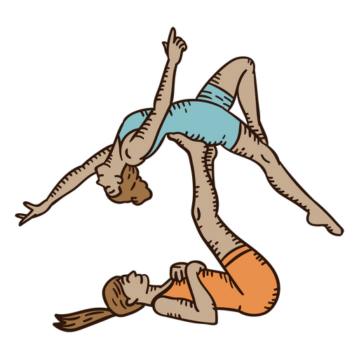 Circus gymnastic people characters PNG Design