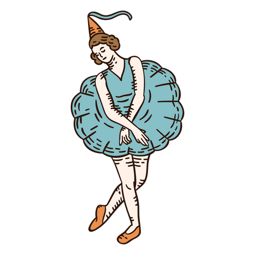 Zirkus-Ballerina-Charakter PNG-Design