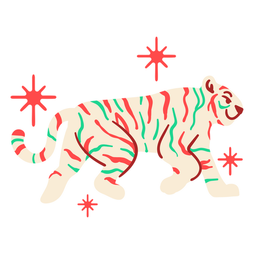 Tiger peppermint PNG Design