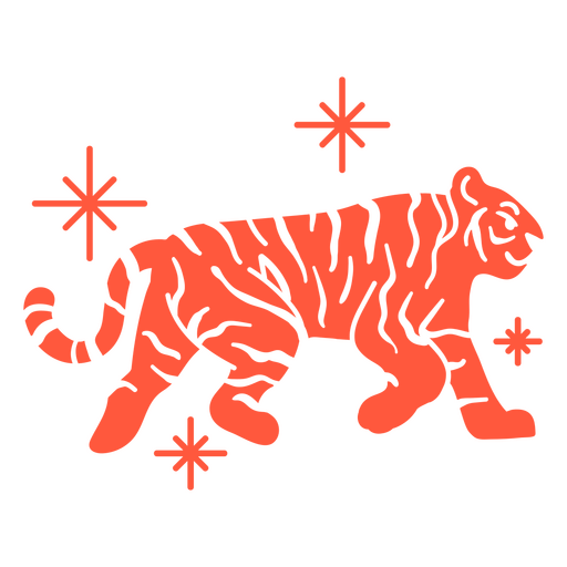 design de hortelã-pimenta tigre Desenho PNG