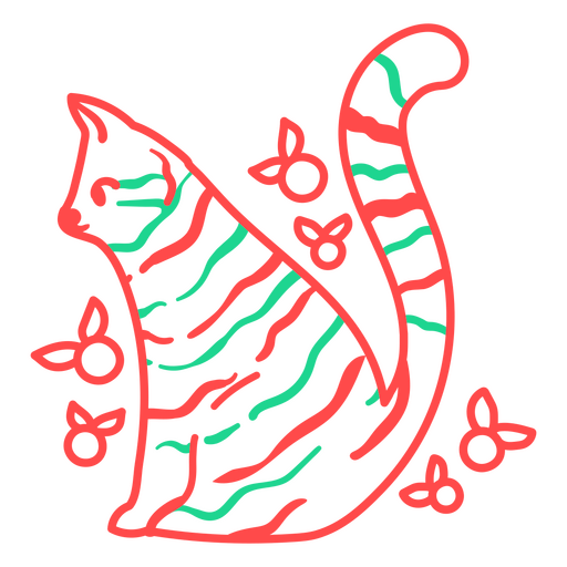 Diseño de gato menta Diseño PNG