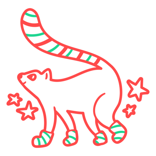 A peppermint-themed design featuring a bear PNG Design