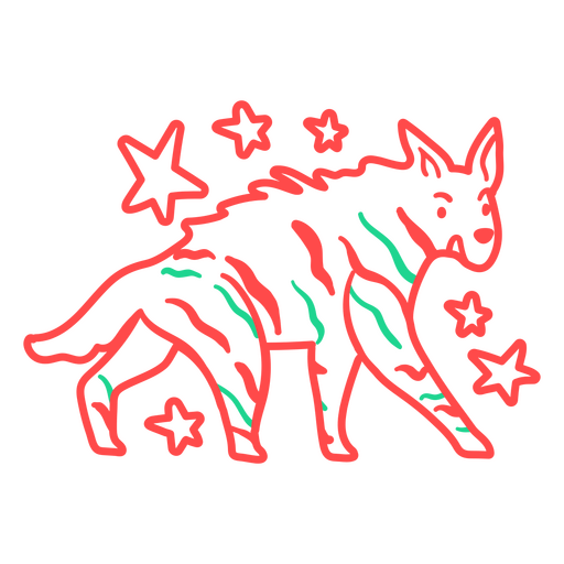 Hyena pattern with a peppermint twist PNG Design