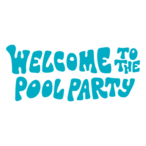 Pool-Party-Schwimmzitat PNG-Design