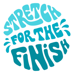 Termine a citação retrô de natação Desenho PNG