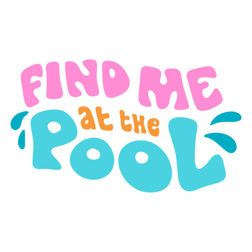 Pool swimming retro quote PNG Design