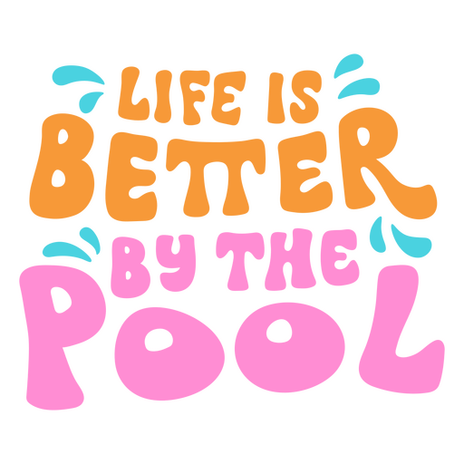 Pool swimming quote PNG Design