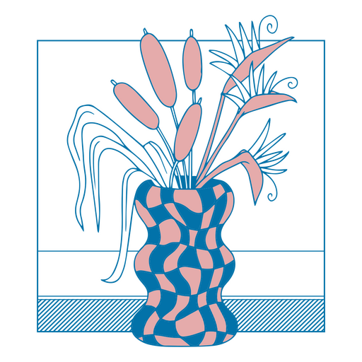 Natürliche Blumenvase PNG-Design