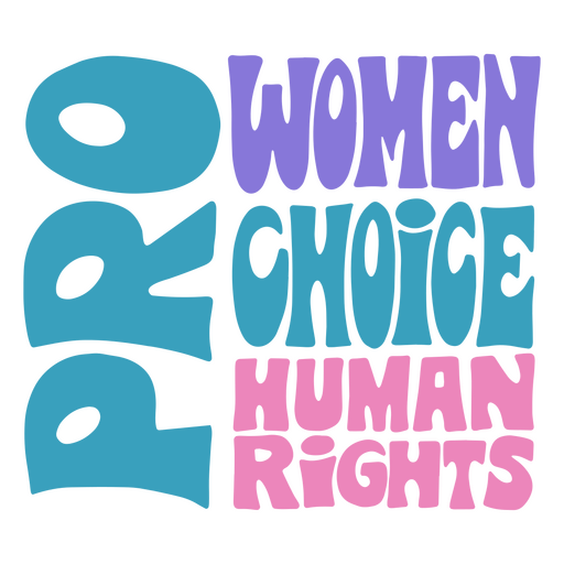 Letras feministas pro elección Diseño PNG