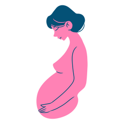 Schwangere Gebärmutterfrau PNG-Design