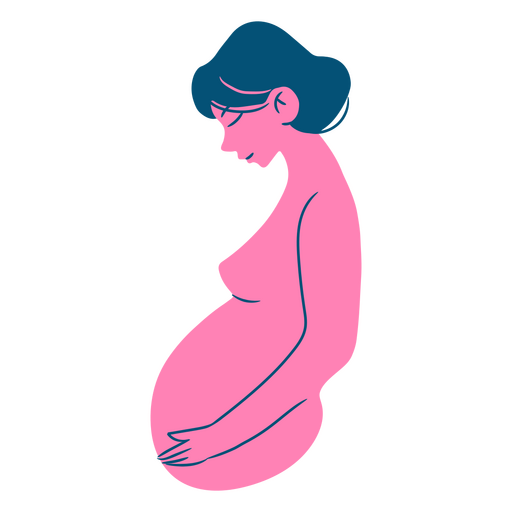 Pregnant uterus woman PNG Design